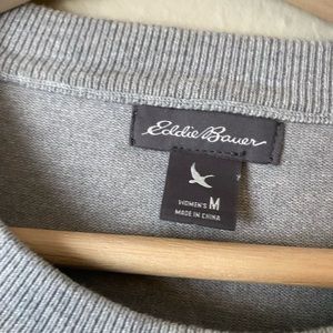 Eddie Bauer 3/4 sleeve gray sweater